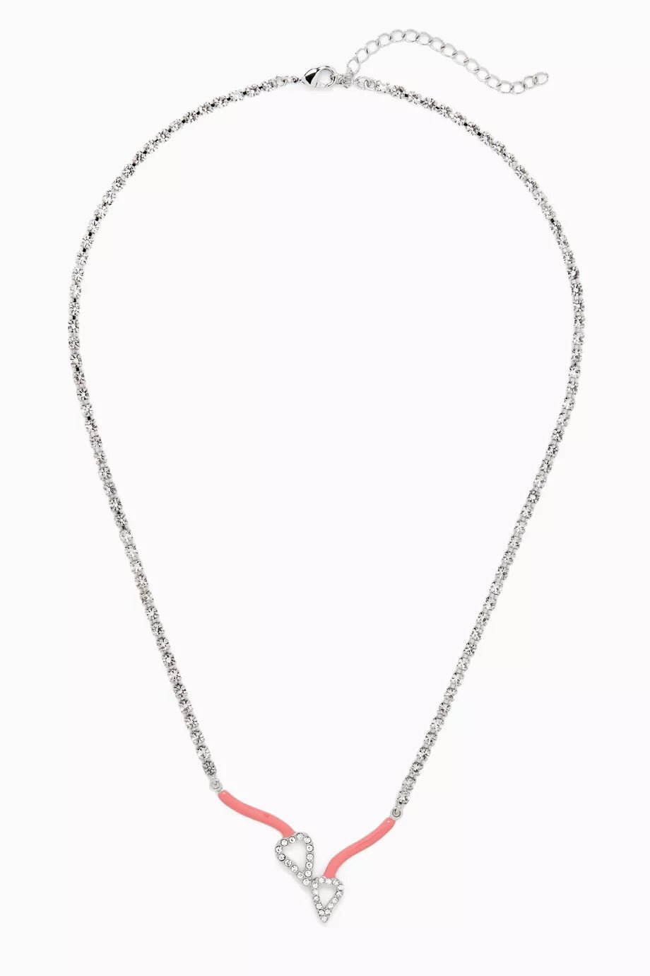 Enamel twin necklace - Basliq