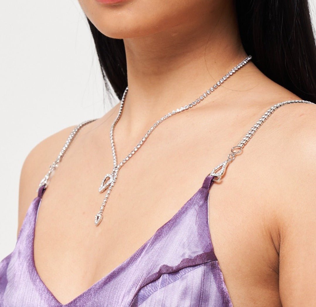 Double Flow Crystal Necklace - Basliq